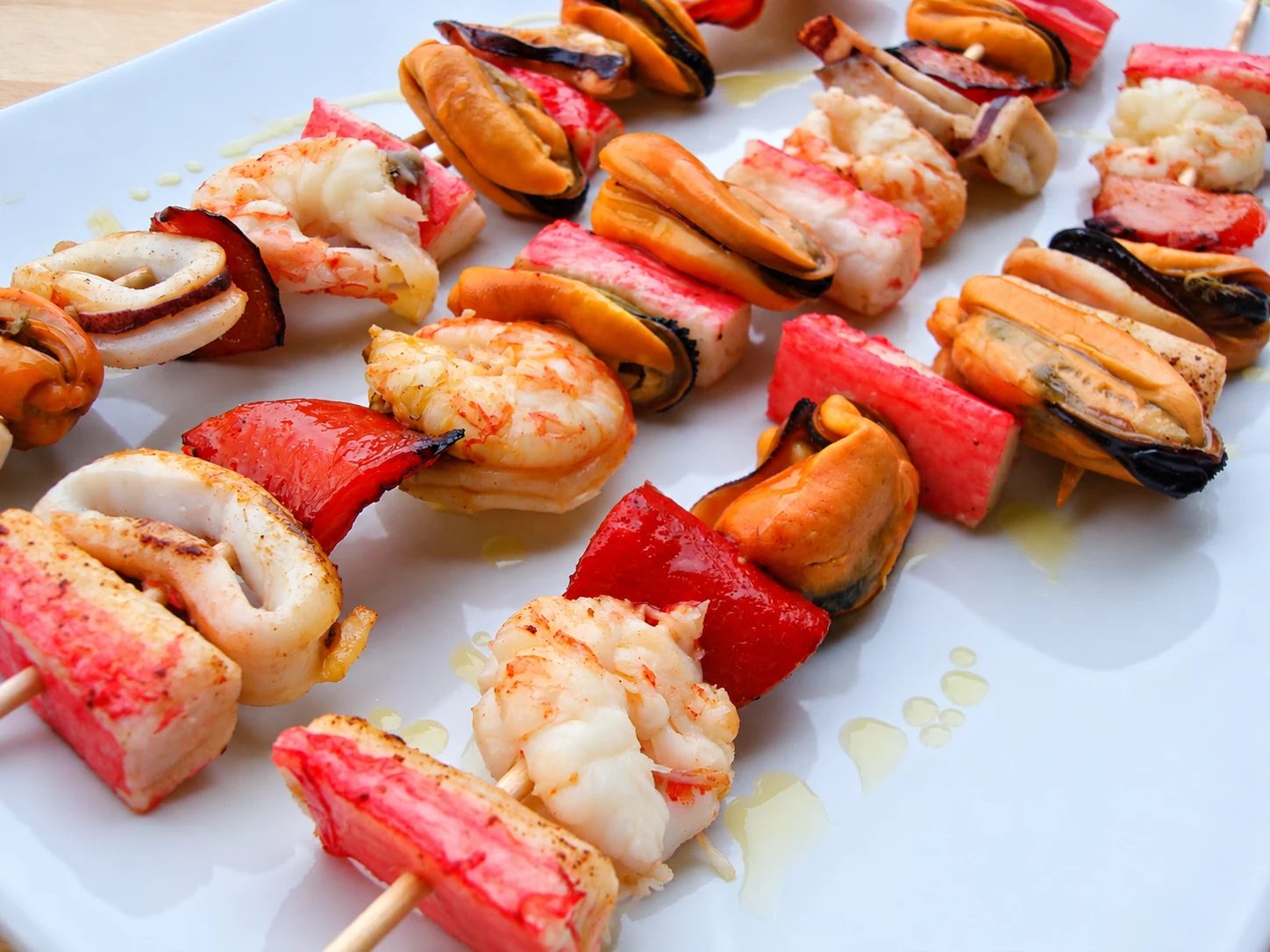 Brochetas de marisco 1