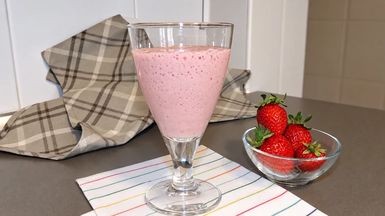 Batido de frambuesas,