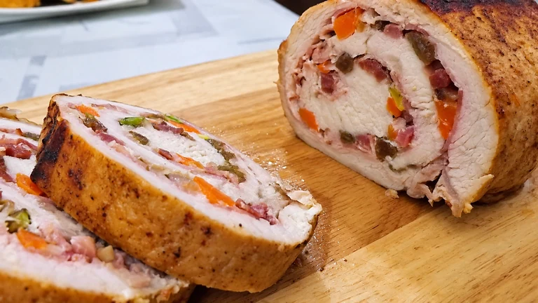 Lomo relleno al horno,