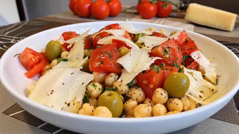 Ensalada de garbanzos,