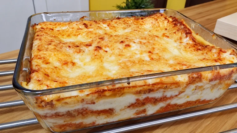 Lasaña Boloñesa, lasaña de carne,