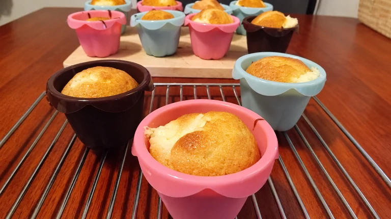 Muffins de naranja y queso crema,