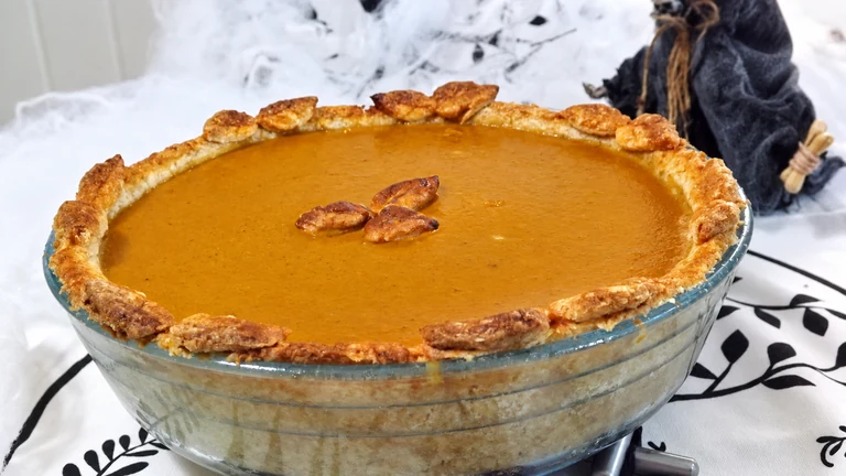 Tarta de calabaza, crema de calabaza,