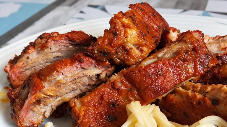 Costillas en salsa barbacoa,