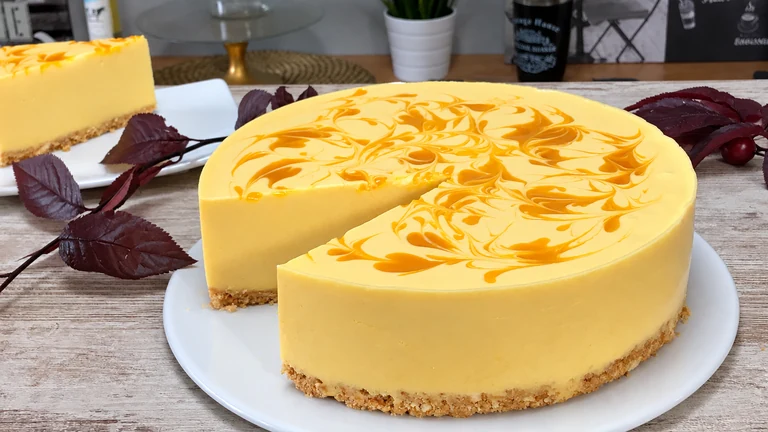 Tarta de queso y mango, cheesecake,