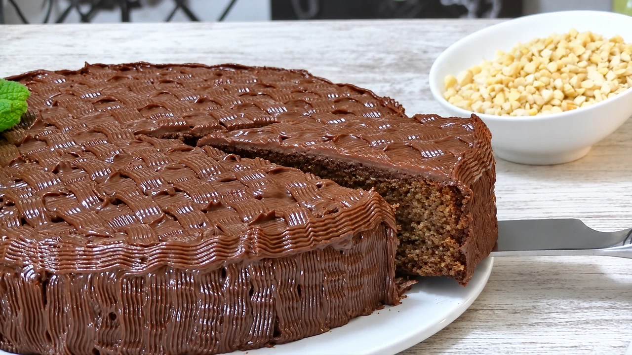 Tarta de chocolate y almendra,