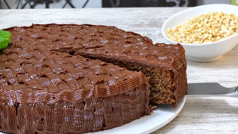 Tarta de chocolate y almendra,