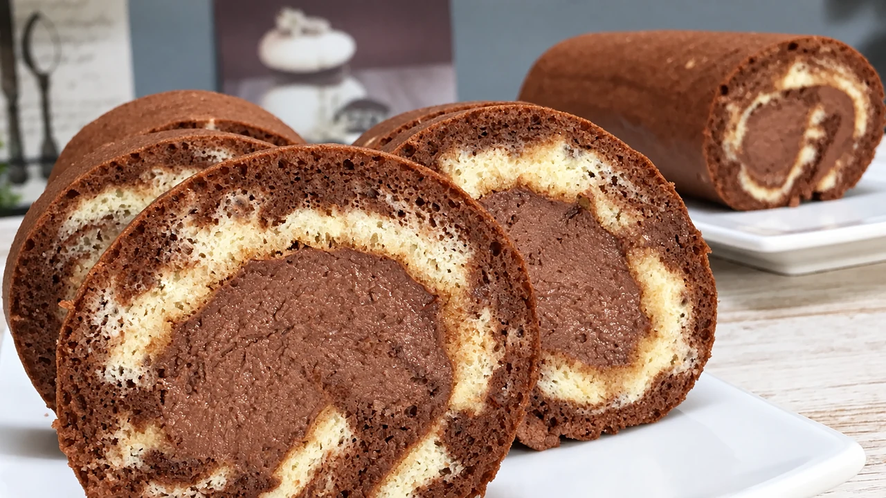 Hurricane Roll Cake Chocolate | Pionono Japonés