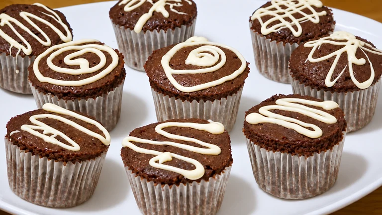 Muffins de almendra y chocolate, microondas,