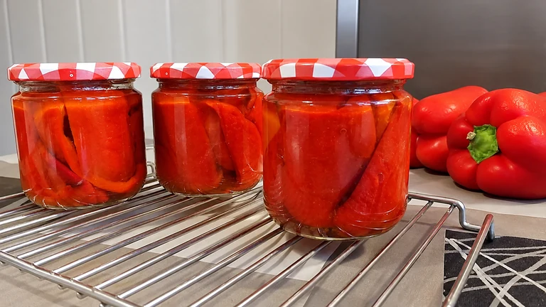 Cómo envasar al vacío, pimientos asados,