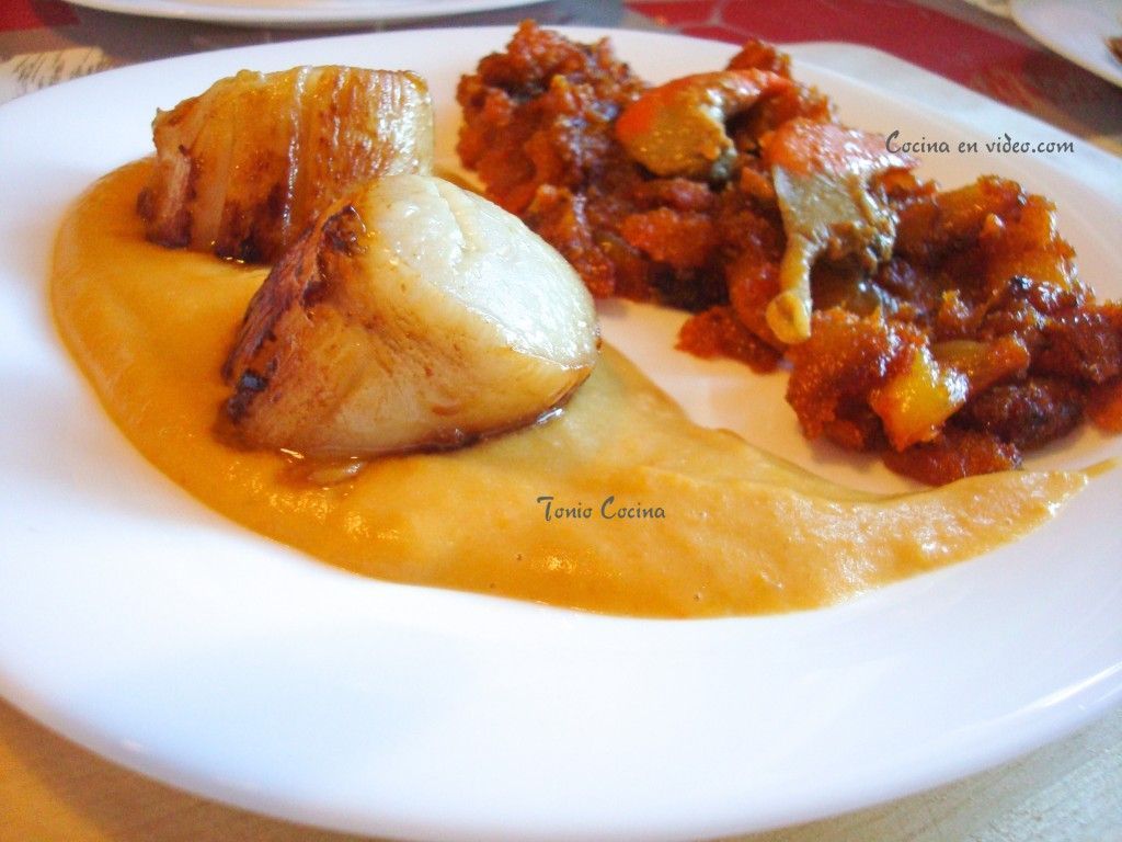 Vieiras con crema de zanahoria CEN