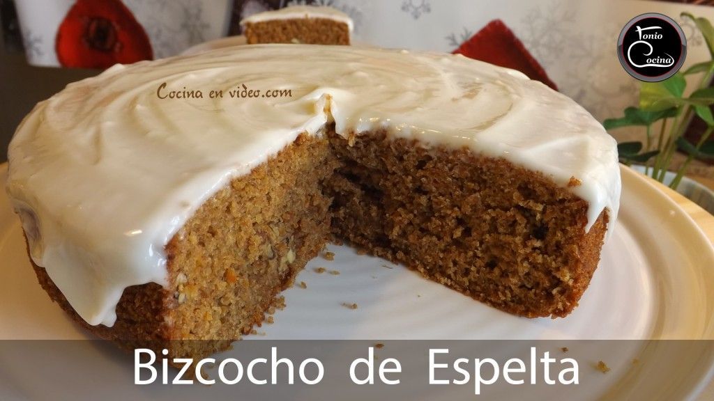Bizcocho de espelta y zanahoria,
