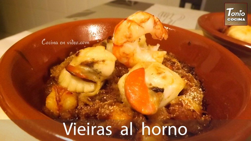 Vieiras al horno, Vieiras a la gallega,