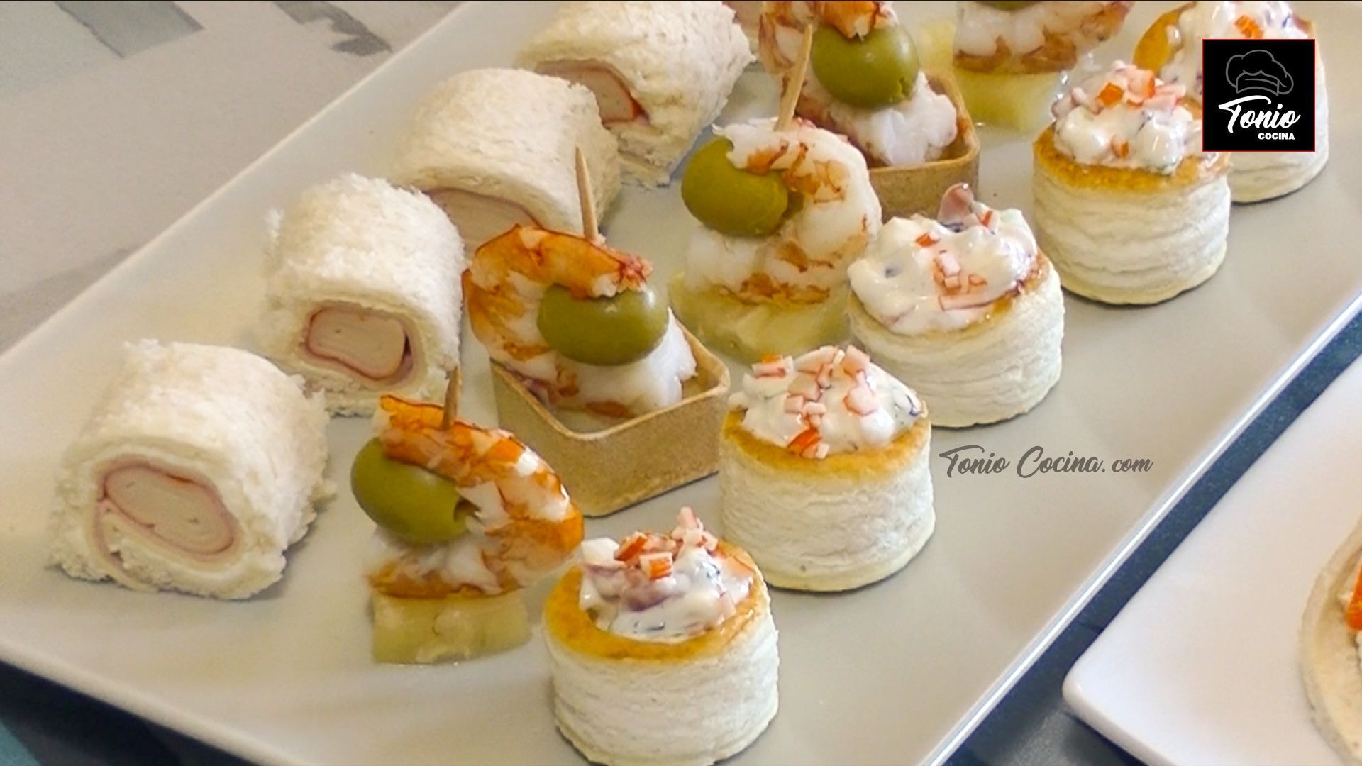 Canapés variados ,
